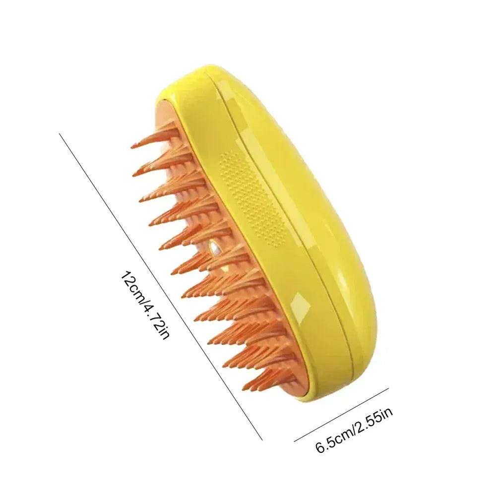 Steam Pet Brush 3-in-1 - Electric USB Rechargeable Grooming Comb with Spray Function for Dogs & Cats, Massage & Hair Removal