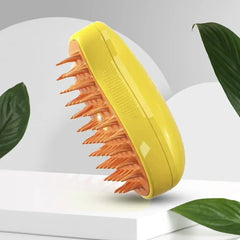 Steam Pet Brush 3-in-1 - Electric USB Rechargeable Grooming Comb with Spray Function for Dogs & Cats, Massage & Hair Removal