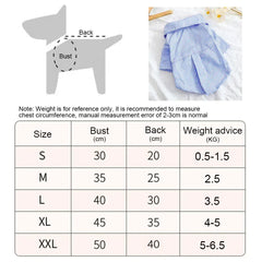 Striped Bow Tie Pet Shirt – Lightweight Summer Dog & Cat Clothing for Chihuahuas & Small Breeds