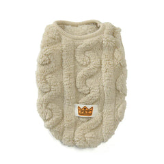 Striped Fleece Pet Sweater Vest - Winter Soft Pullover for Cats & Small Dogs