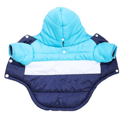 Striped Pet Hoodie - Windproof Winter Jacket for Cats & Small Dogs