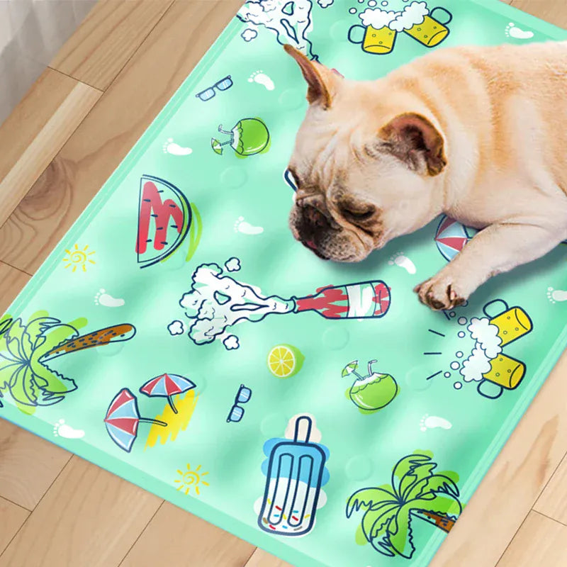 Summer Cooling Gel Mat for Dogs & Cats - Ice Cushion Pet Cooling Blanket