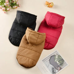 Thick Fleece Dog Parka - Winter Hoodie Coat with D-Ring for Small Breeds