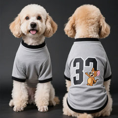 Tom Cat IP Licensed Pet Clothes – Breathable Soccer Jersey for Dogs | Cool & Comfortable Outfit for Small Dog Breeds