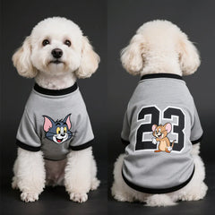 Tom Cat IP Licensed Pet Clothes – Breathable Soccer Jersey for Dogs | Cool & Comfortable Outfit for Small Dog Breeds