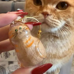 Transparent Cat Hair Storage Keychain - Pet Fur Keepsake Memorial Pendant