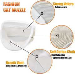 Transparent Cat Muzzle - Breathable Anti-Bite Mask for Safe Grooming & Handling