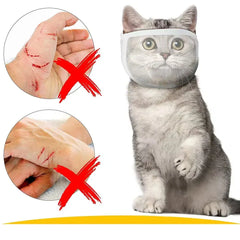 Transparent Cat Muzzle - Breathable Anti-Bite Mask for Safe Grooming & Handling