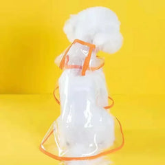 Transparent Dog Raincoat – Waterproof Hooded Rainwear for Small Dogs | Soft PVC Puppy Rain Poncho | Lightweight Pet Jacket
