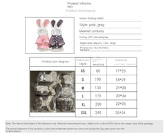 Warm Winter Bunny Cat Clothes | Cute Kitten Coat for Cats & Puppies | Soft Fleece Pet Outfit for Small Pets