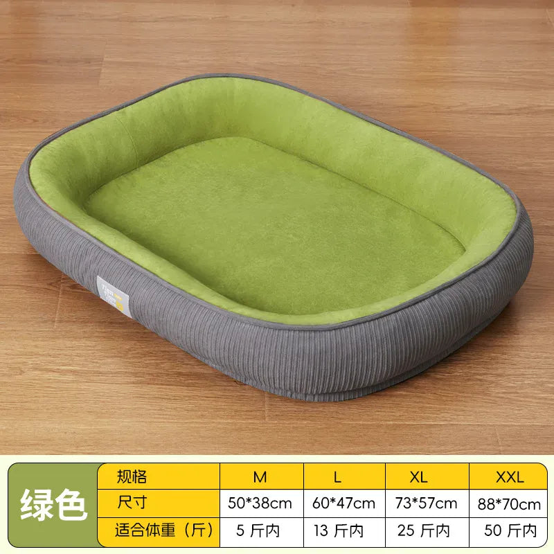 Washable Dog Kennel - Four Season Disassemblable Pet Bed with Mat