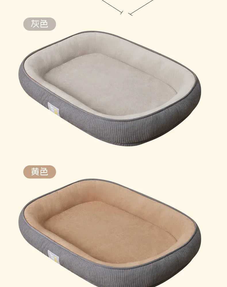 Washable Dog Kennel - Four Season Disassemblable Pet Bed with Mat