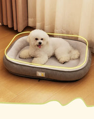 Washable Dog Kennel - Four Season Disassemblable Pet Bed with Mat