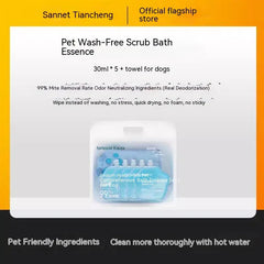 Waterless Pet Cleaning Gloves - Wash-Free Grooming Gloves for Dogs & Cats, Massage & Decontamination with Cleaning Essence