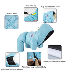 Waterproof Winter Dog Coat – Warm Fleece-Lined Jacket Vest for Small Dogs, French Bulldog, Chihuahua & Puppies