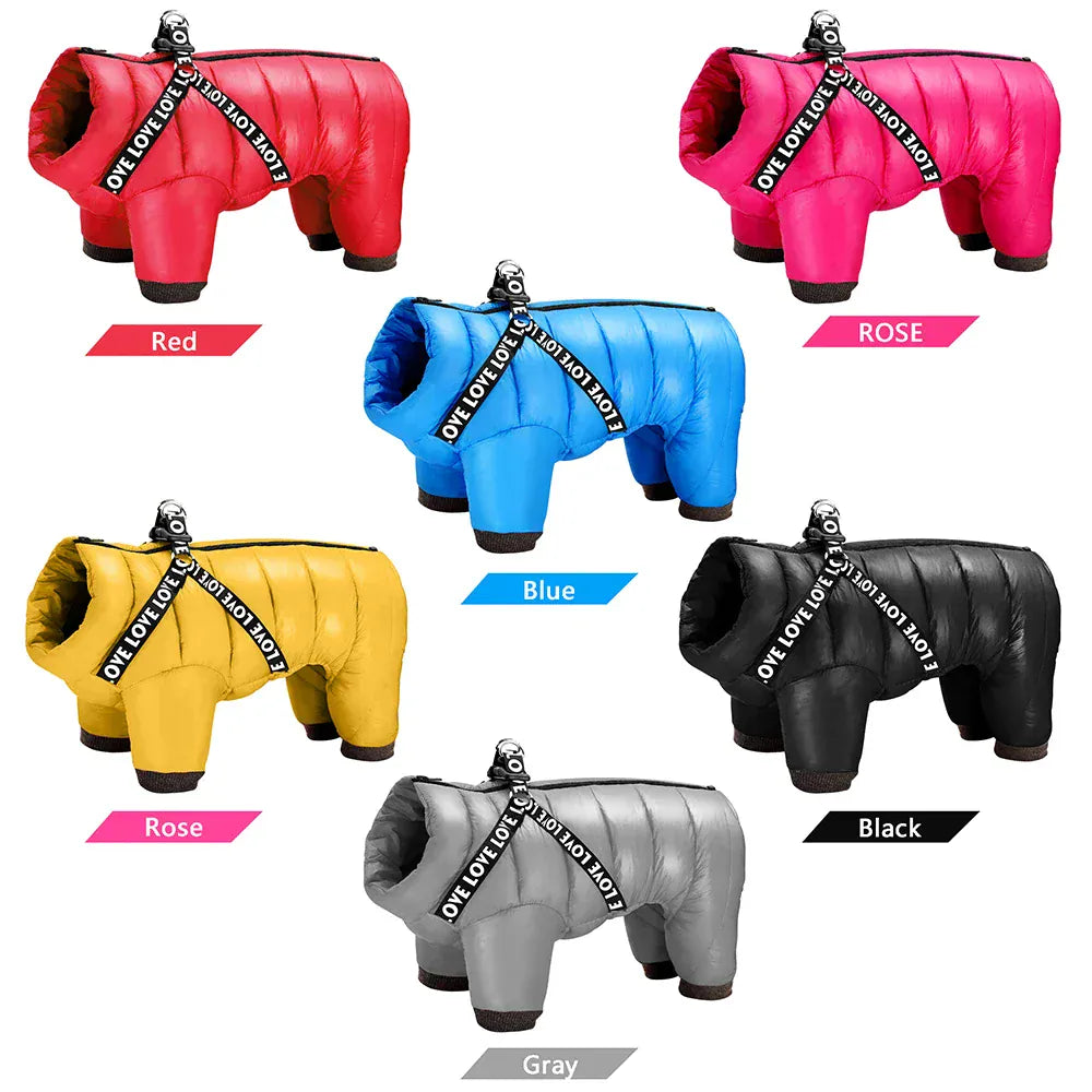 Waterproof Winter Dog Jumpsuit - Super Warm Full-Body Coat for French Bulldogs & Small Breeds