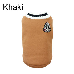 Winter Dog Sweater | College Style V-neck Knitwear for Small Dogs & Puppies – Cozy Puppy Vest & Kitty Jacket