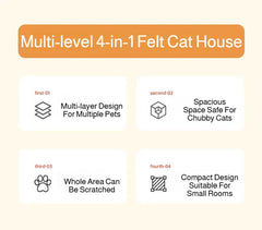 Indoor cat shelter with plush cushion for extra comfort