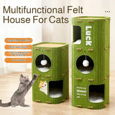 Indoor cat house providing safe and cozy enclosed space
