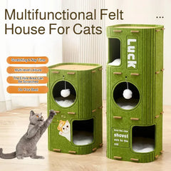 Indoor cat house providing safe and cozy enclosed space