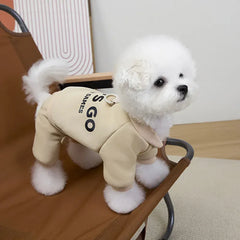 Winter Warm Dog Coat | Small & Medium Dog Hoodie, Thickened Jumpsuit for Puppies | Soft & Cozy Pet Clothes