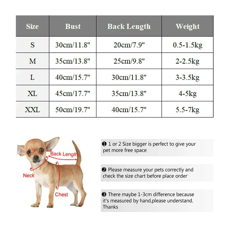 Winter Warm Dog Coat | Soft Jacket for Small Dogs | Chihuahua & Yorkie Puppy Clothes | Cozy Pet Outfit for Cold Weather