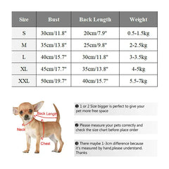 Winter Warm Dog Coat | Soft Jacket for Small Dogs | Chihuahua & Yorkie Puppy Clothes | Cozy Pet Outfit for Cold Weather