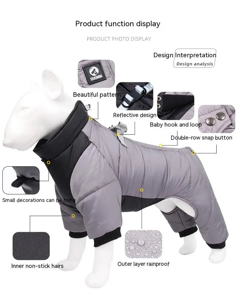 Winter Waterproof Dog Jacket for Small & Medium Dogs | Warm Puppy Coat for Chihuahua, French Bulldog, Pug