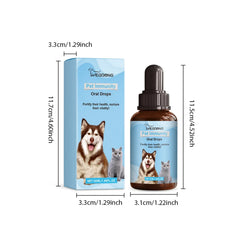 Yegbong Pet Health Drops - 50ml Multi-Vitamin Liquid for Cats & Dogs, Immune Support & Anxiety Relief Supplement for Puppies & Kittens