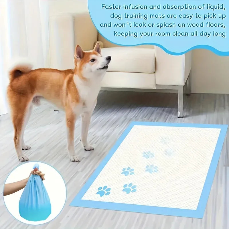 100-Count Super Absorbent Pet Urine Pads - Large Breed Puppy Potty Training Pads, Disposable Dog & Cat Housebreaking Mats