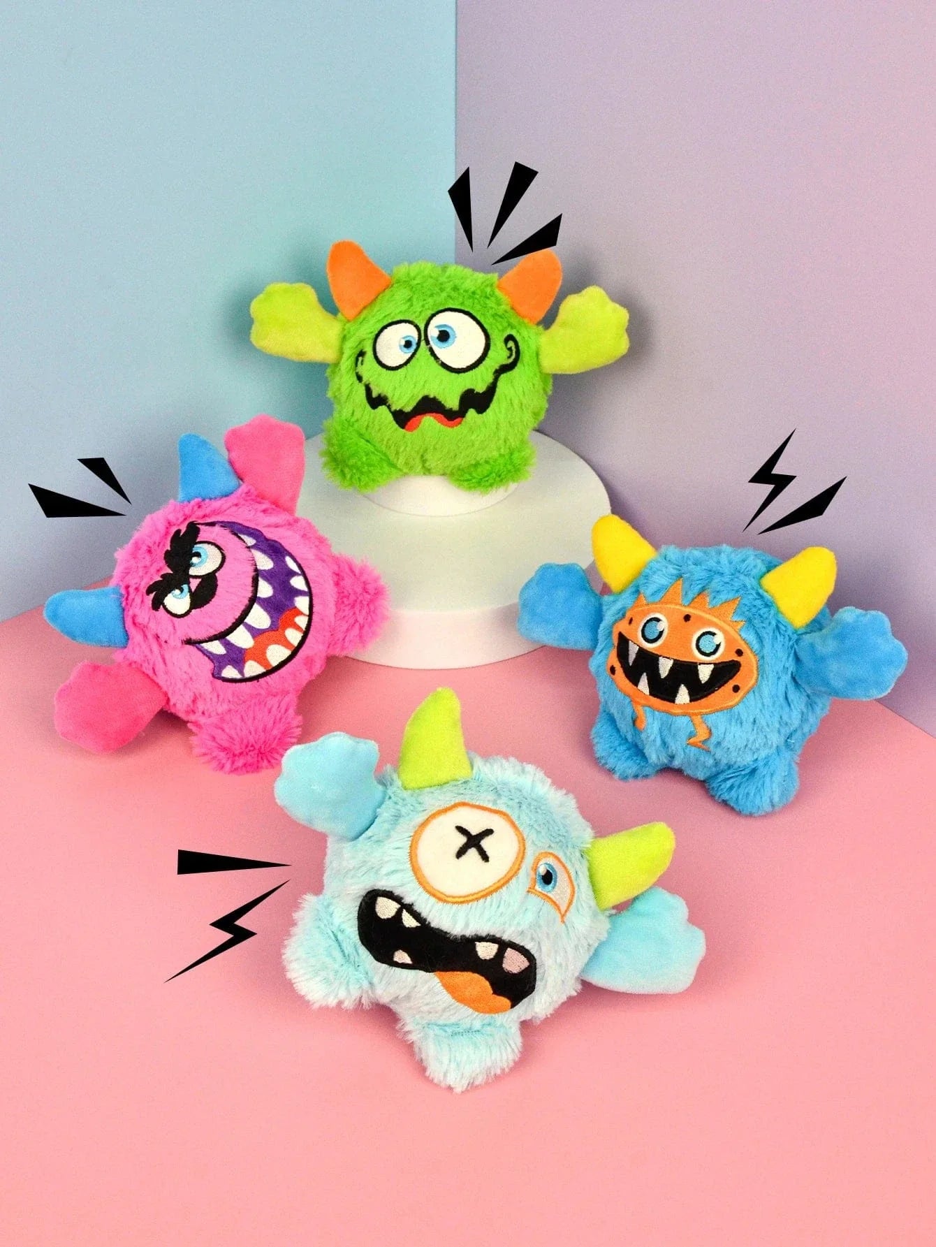 2-in-1 Moving Plush Squeaky Dog Ball | Interactive Motion Toy for Small Dogs | Halloween Pet Gift