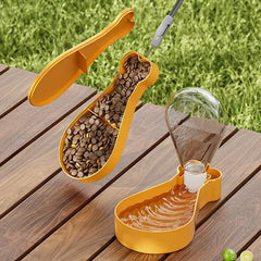 2-in-1 Pet Travel Bottle & Bowl - Portable Food & Water Container for Outdoor Adventures