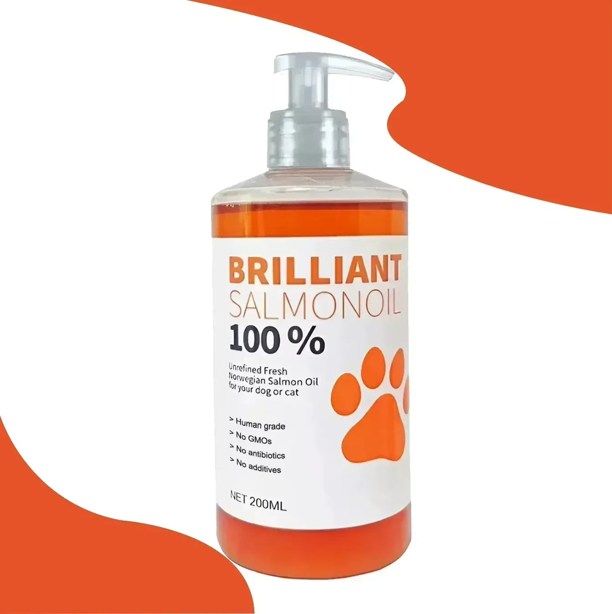 200ml Pure Salmon Oil for Dogs - Natural Omega Fatty Acids Supplement, Skin & Coat Health Support, No Chemical Treatment