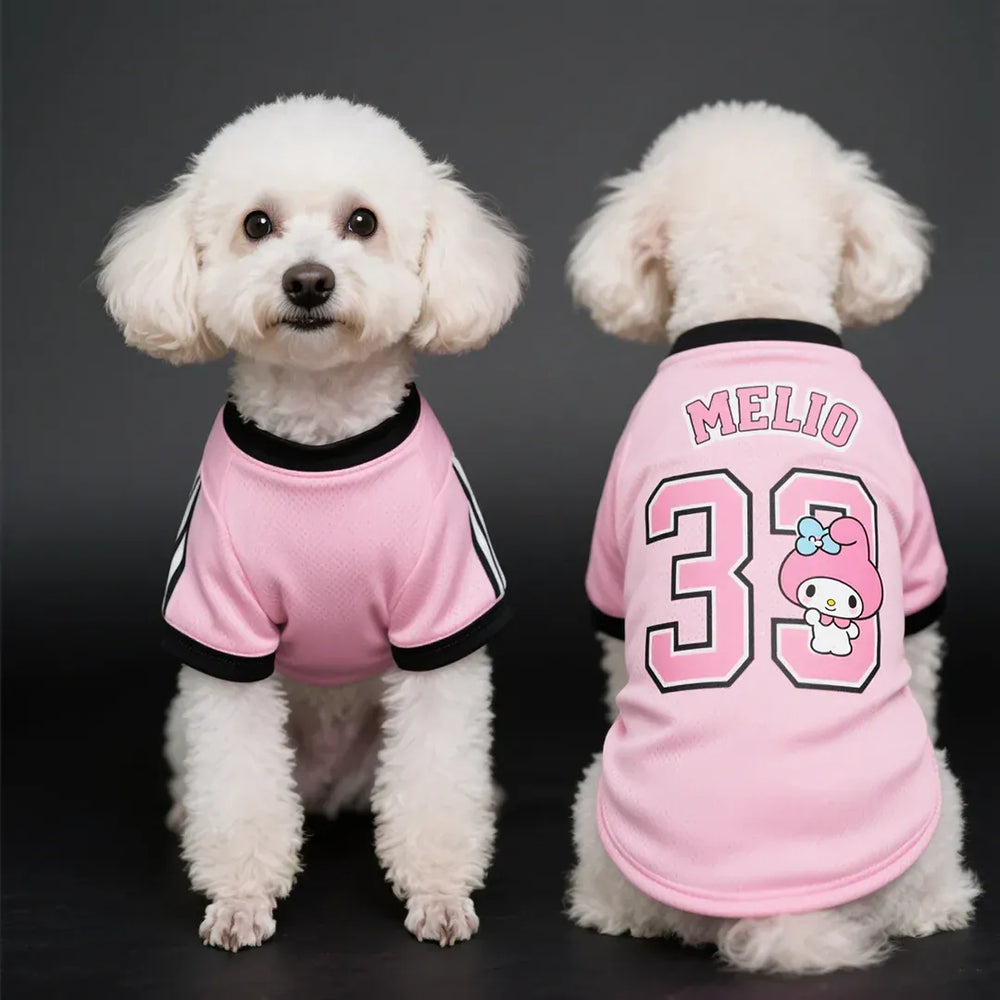 2025 Mellody IP Licensed Pet Dog Clothing Set – Breathable Cool Summer Vests & T-Shirts for Small & Medium Dogs | Dog King Edition