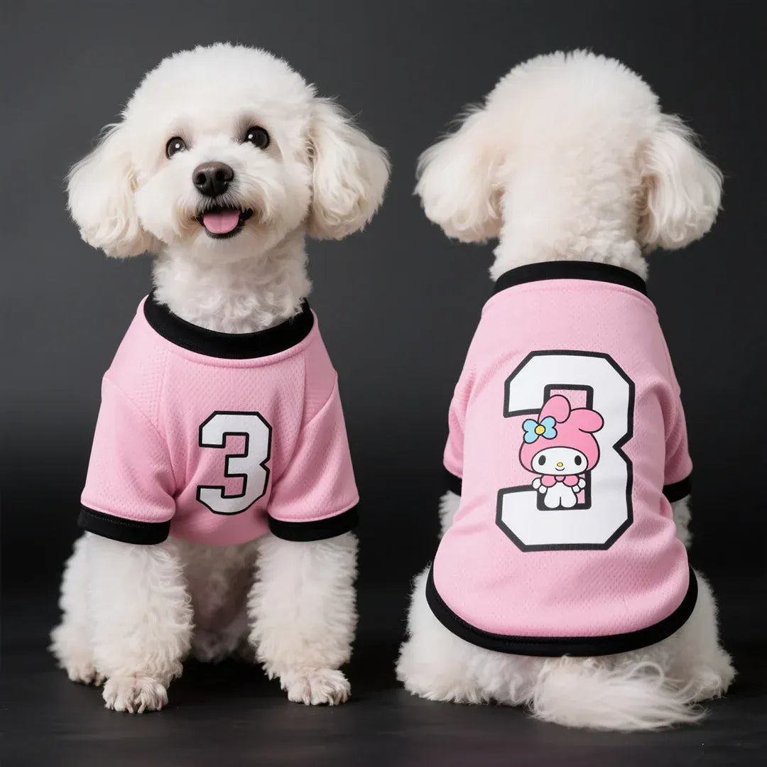 2025 Mellody IP Licensed Pet Dog Clothing Set – Breathable Cool Summer Vests & T-Shirts for Small & Medium Dogs | Dog King Edition