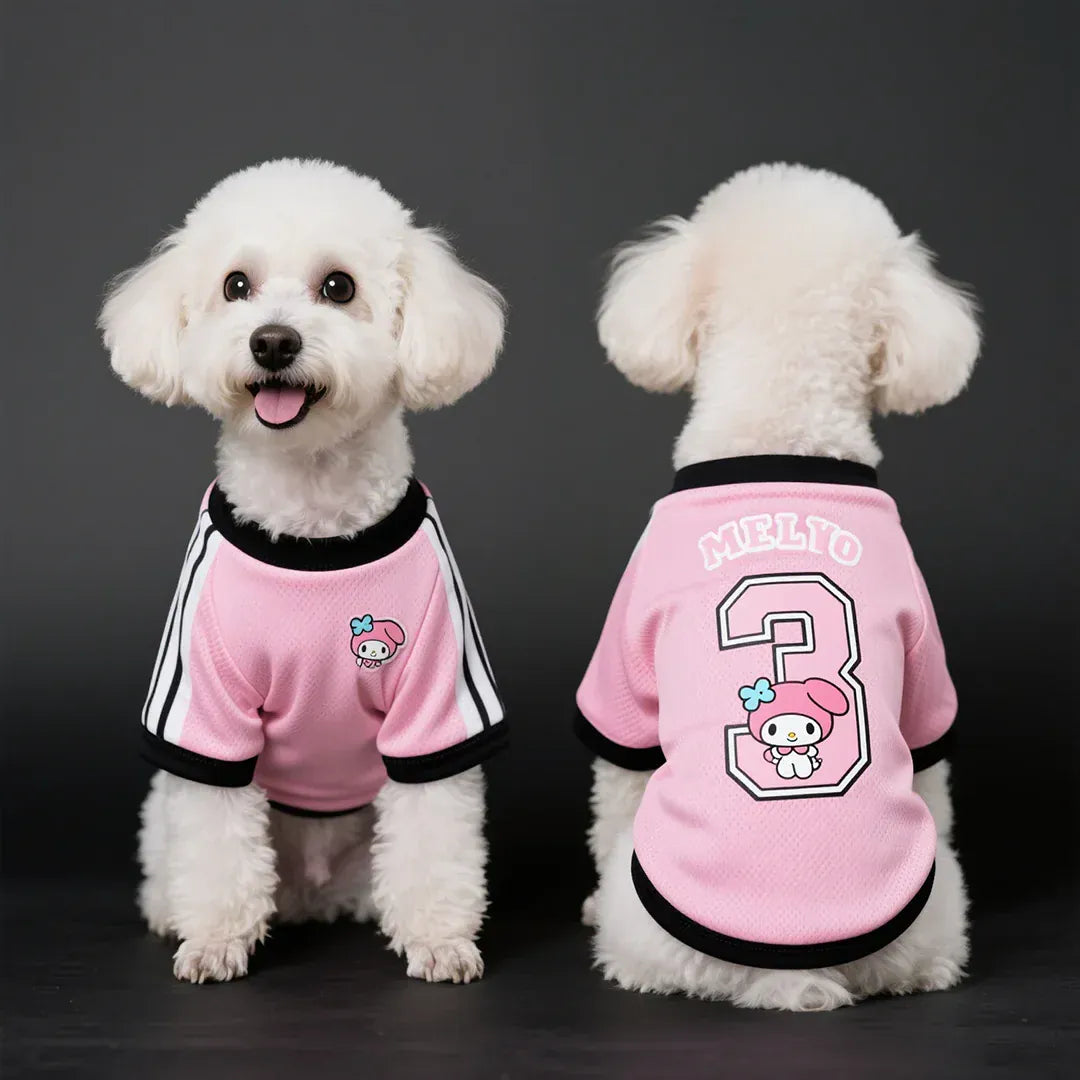 2025 Mellody IP Licensed Pet Dog Clothing Set – Breathable Cool Summer Vests & T-Shirts for Small & Medium Dogs | Dog King Edition