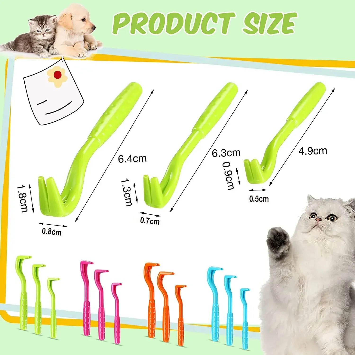 3-Pack Tick Remover Tweezers - Safe Flea & Mite Removal Tool for Dogs & Cats, Professional Tick Clamp Hook Pet Grooming Kit
