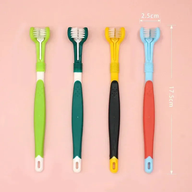 3-Sided Pet Toothbrush | Dog & Cat Dental Care | Tartar & Bad Breath Remover