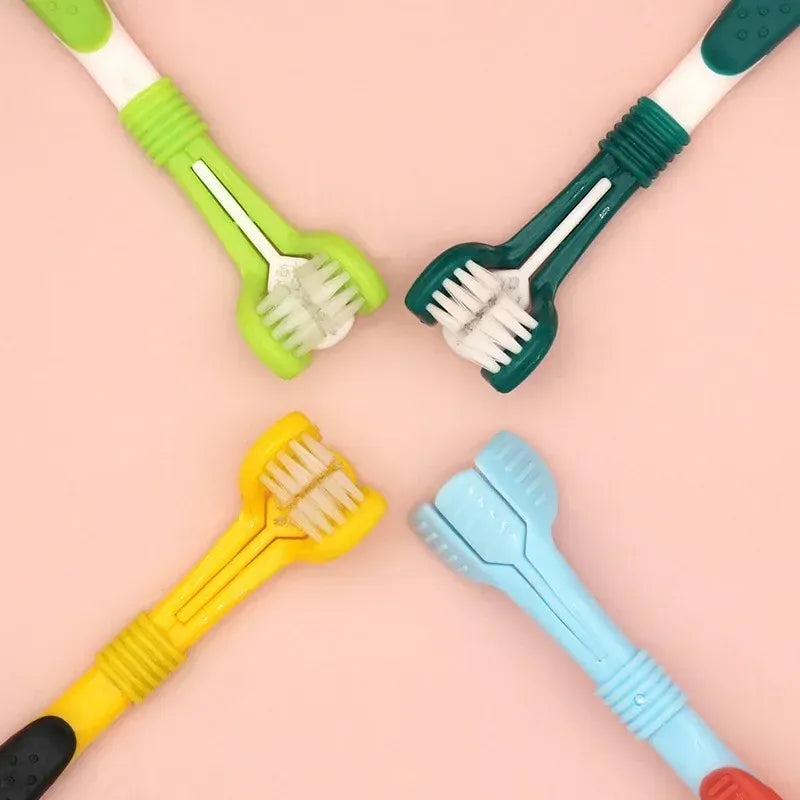 3-Sided Pet Toothbrush | Dog & Cat Dental Care | Tartar & Bad Breath Remover