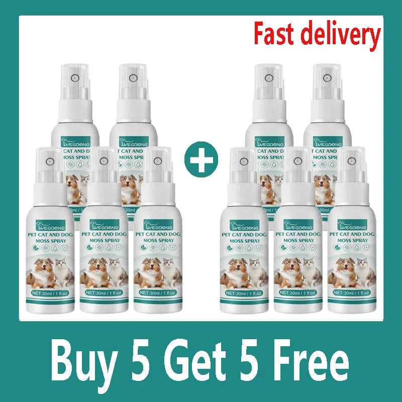 30ml Pet Flea & Tick Spray - Fast-Acting Treatment for Dogs & Cats, Quick Relief from Fleas, Lice and Ticks, Pet Health Supplies