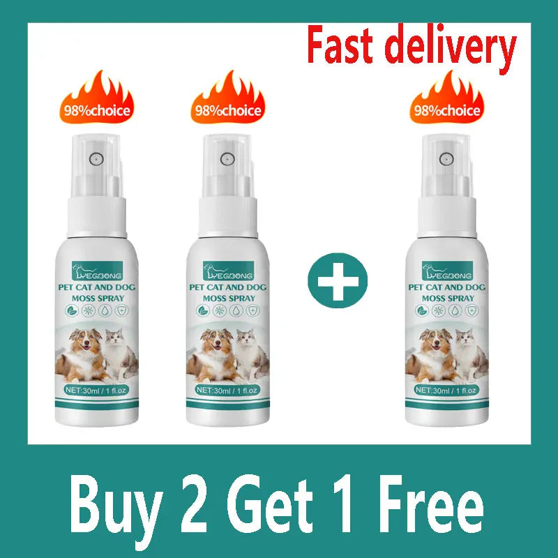30ml Pet Flea & Tick Spray - Fast-Acting Treatment for Dogs & Cats, Quick Relief from Fleas, Lice and Ticks, Pet Health Supplies