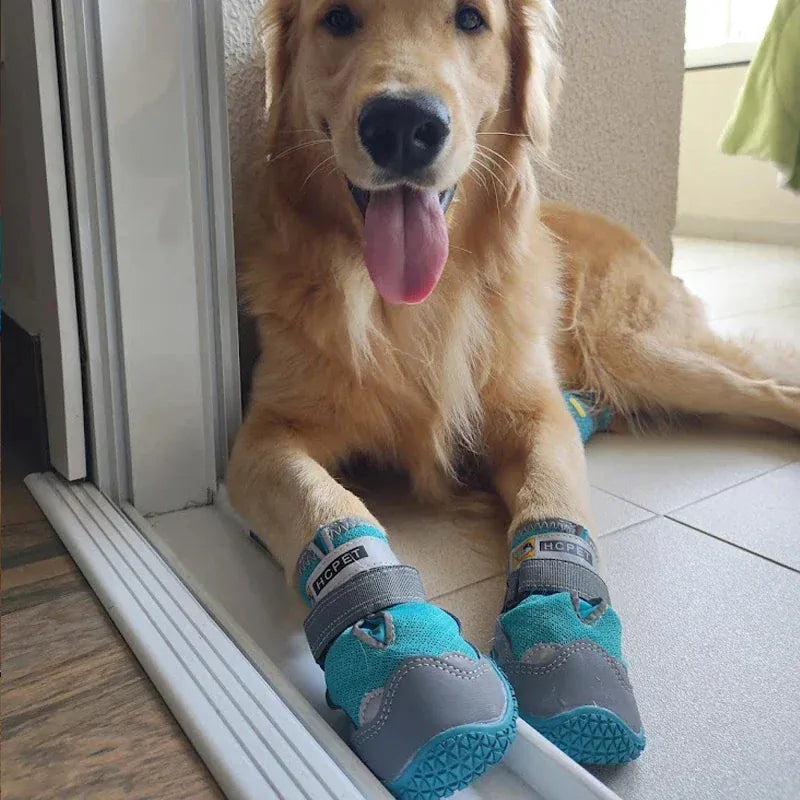4-Pack Dog Boots - Waterproof Reflective Shoes for Medium Large Dogs
