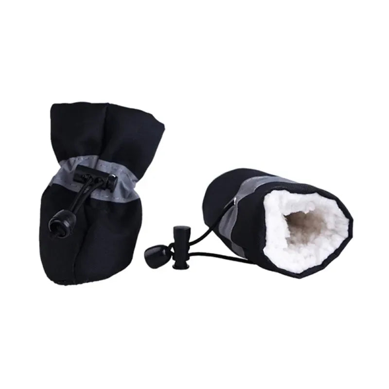 4-Pack Puppy Paw Protectors - Soft-Soled Prewalker Shoes for Winter