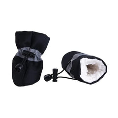 4-Pack Puppy Paw Protectors - Soft-Soled Prewalker Shoes for Winter