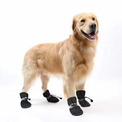 4-Pack Puppy Paw Protectors - Soft-Soled Prewalker Shoes for Winter