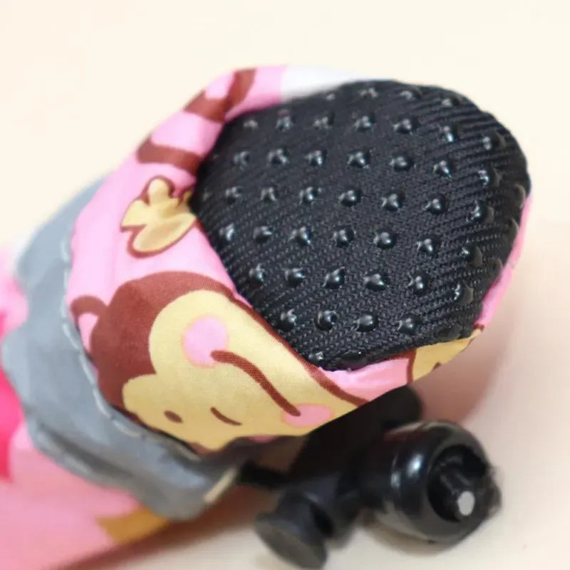 4-Pack Winter Dog Boots - Fleece Lined Waterproof Shoes with Anti-Slip Soles