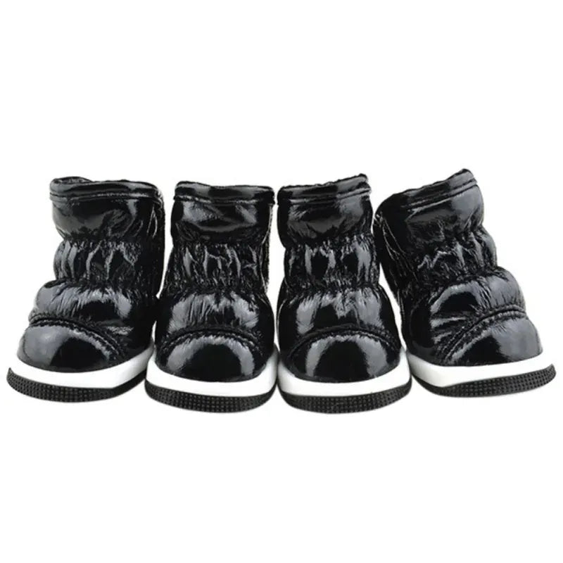 4-Pack Winter Dog Boots - Waterproof Slip-On Shoes for Small Dogs