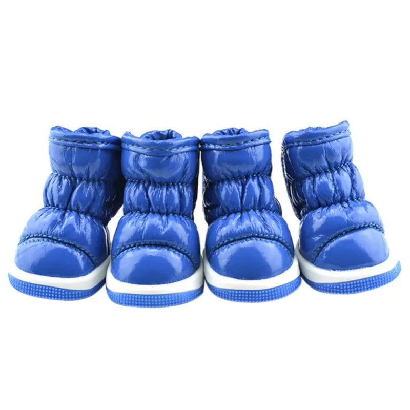 4-Pack Winter Dog Boots - Waterproof Slip-On Shoes for Small Dogs