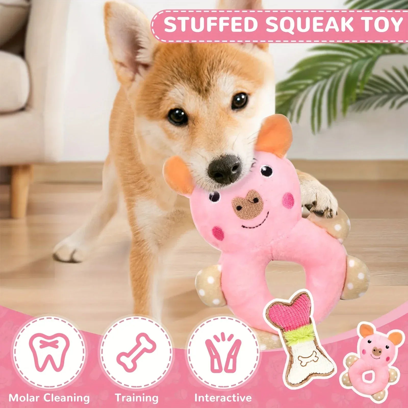 6-Piece Puppy Chew Toy Set - Interactive Dental Teething Toys for Small Dogs