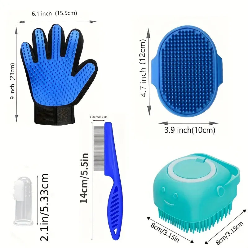 8-Piece Professional Pet Grooming Kit - Complete Hair & Care Set for Dogs & Cats